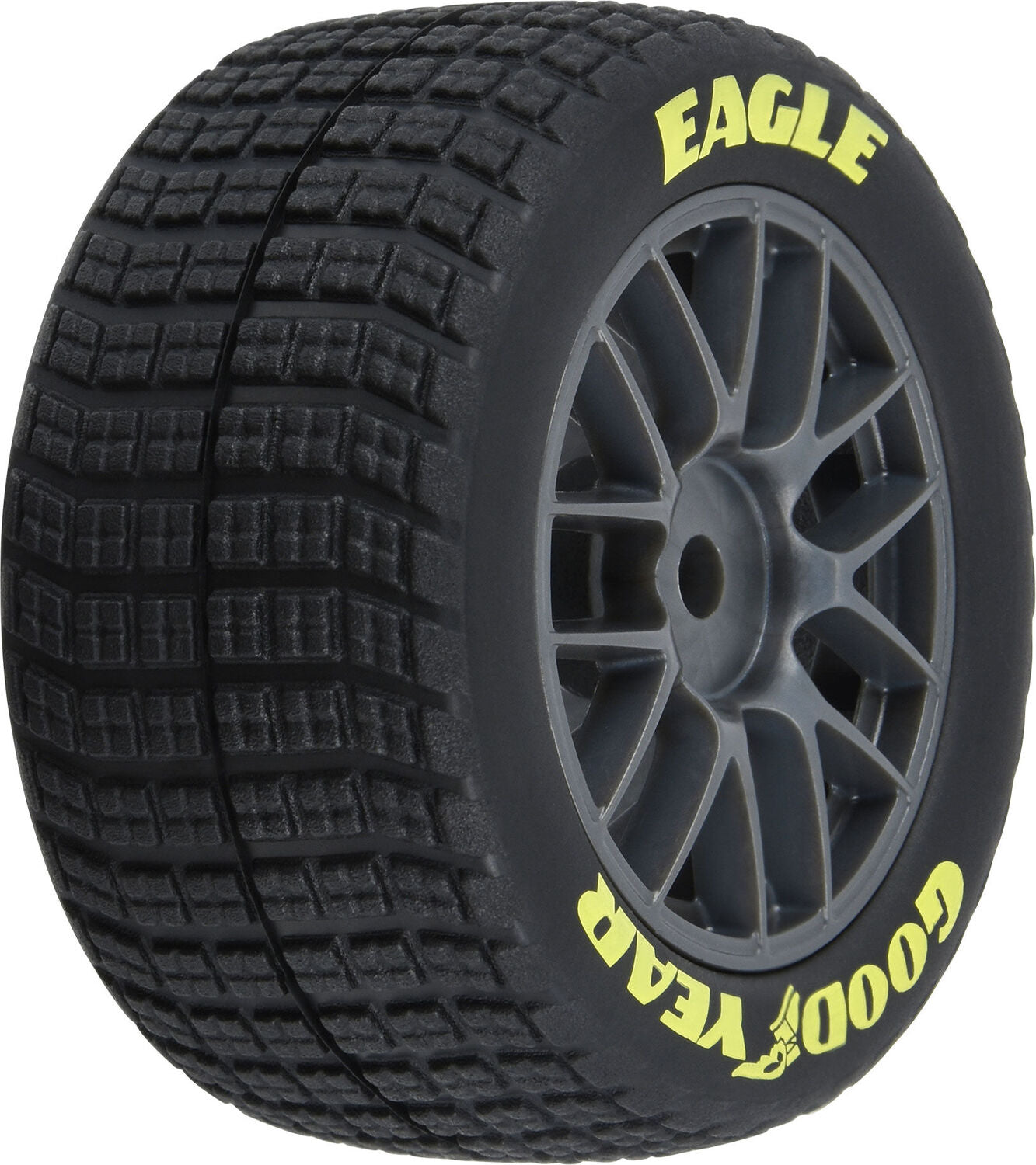 1/12 Goodyear Eagle Dirt Tire F/R MTD Gray Wheels (4): Losi NASCAR